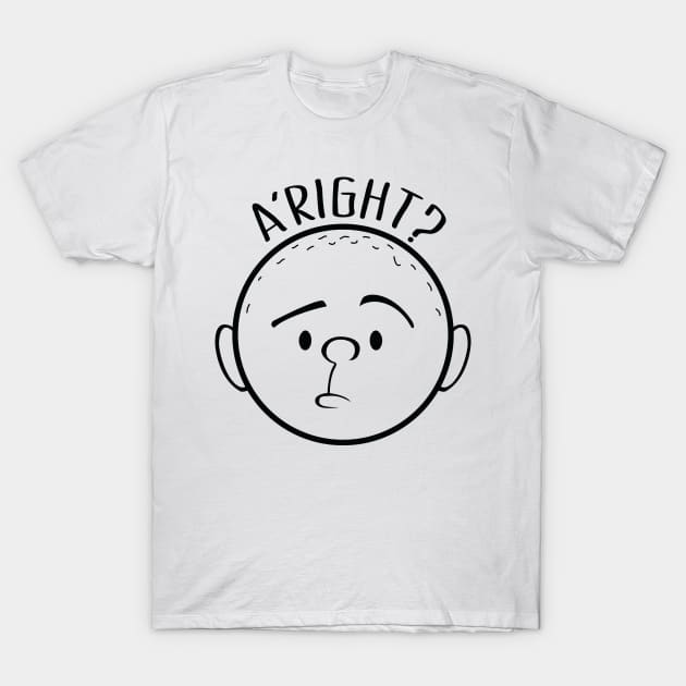 Karl Pilkington - Alright T-Shirt by Pilkingzen